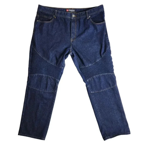Southpole Moto Knee Style Jeans Dark Wash Men's Size 44 x 32 - Picture 1 of 9